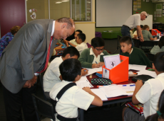Mr Atalla met with students in Year 5