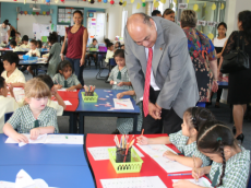 Kindergarten students shared their learning with Mr Atalla