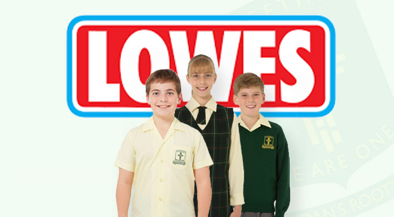 Students showcasing St Aidan's Catholic Primary School Rooty Hill school uniform from Lowes