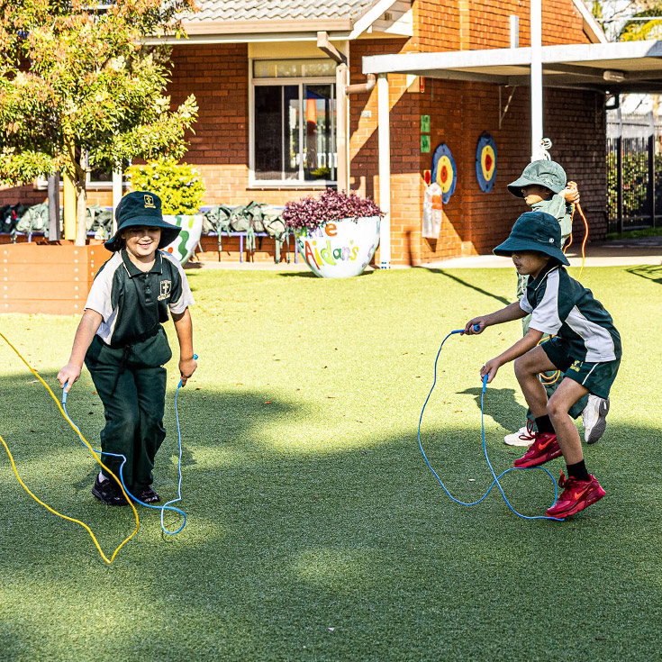 Students skipping at St Aidan's Catholic Primary School Rooty Hill