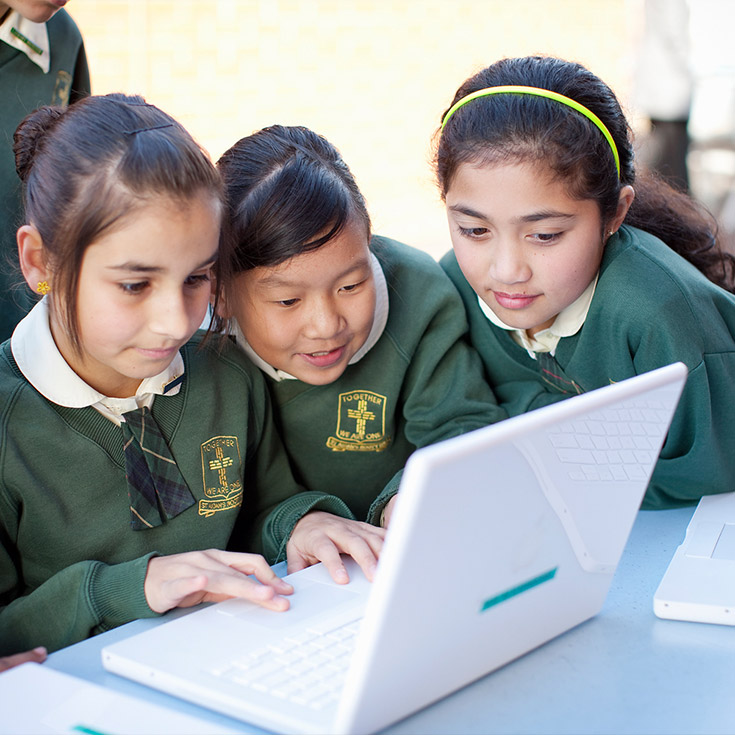 Students from St Aidan's Catholic Primary School Rooty Hill in the early 2000's